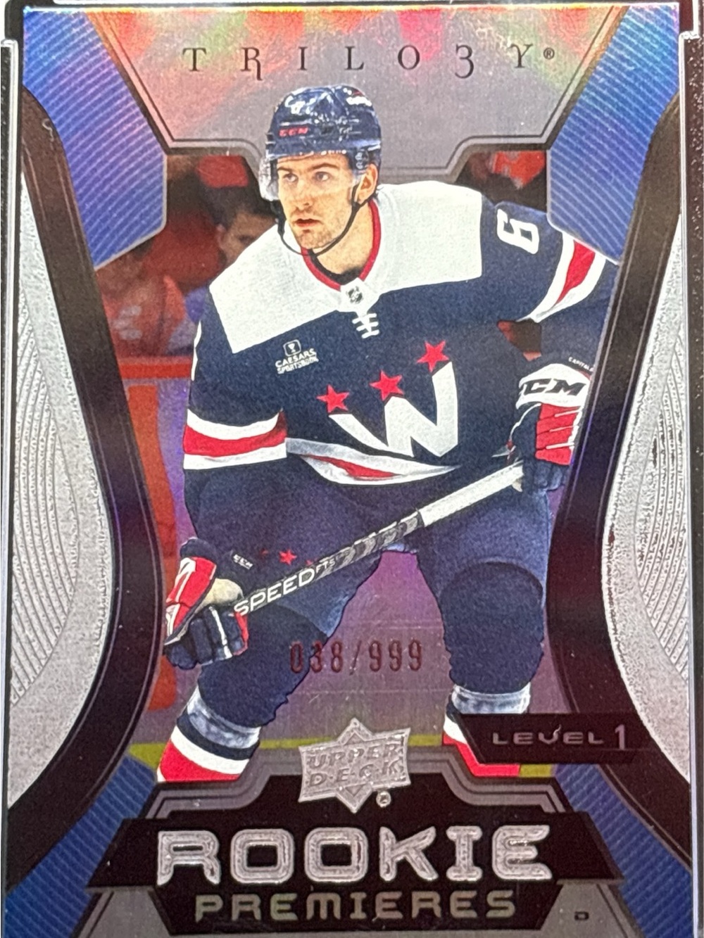 Upper Deck Trilogy Vincent Igrio Rookie Premieres Hockey Card LE 38/999